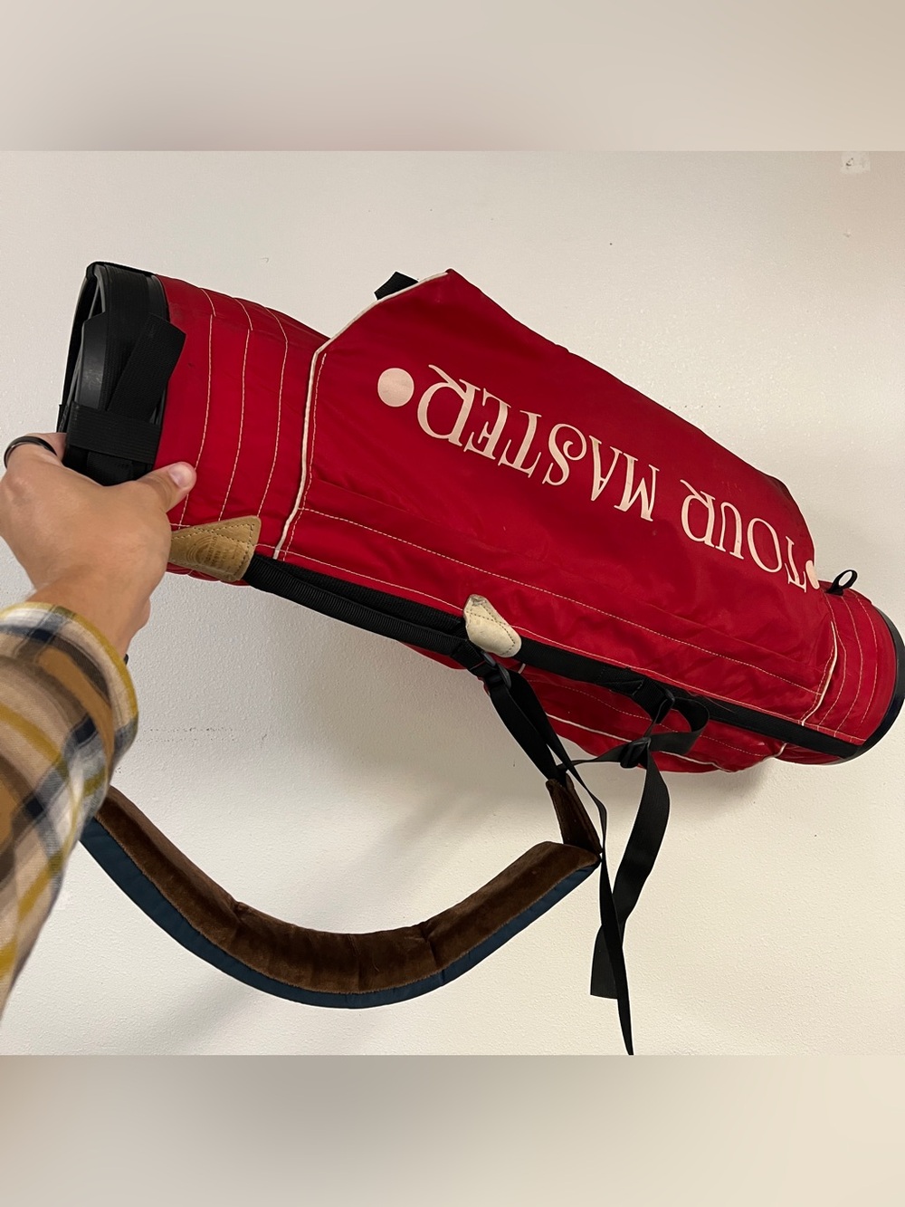 VTG Sun Mountain Sports Front Nine ‘TM’ 4-Way Red Carry Bag w/ Carry Strap GUC